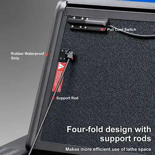Low Profile Hard Quad-Fold Tonneau Cover for GMC Sierra